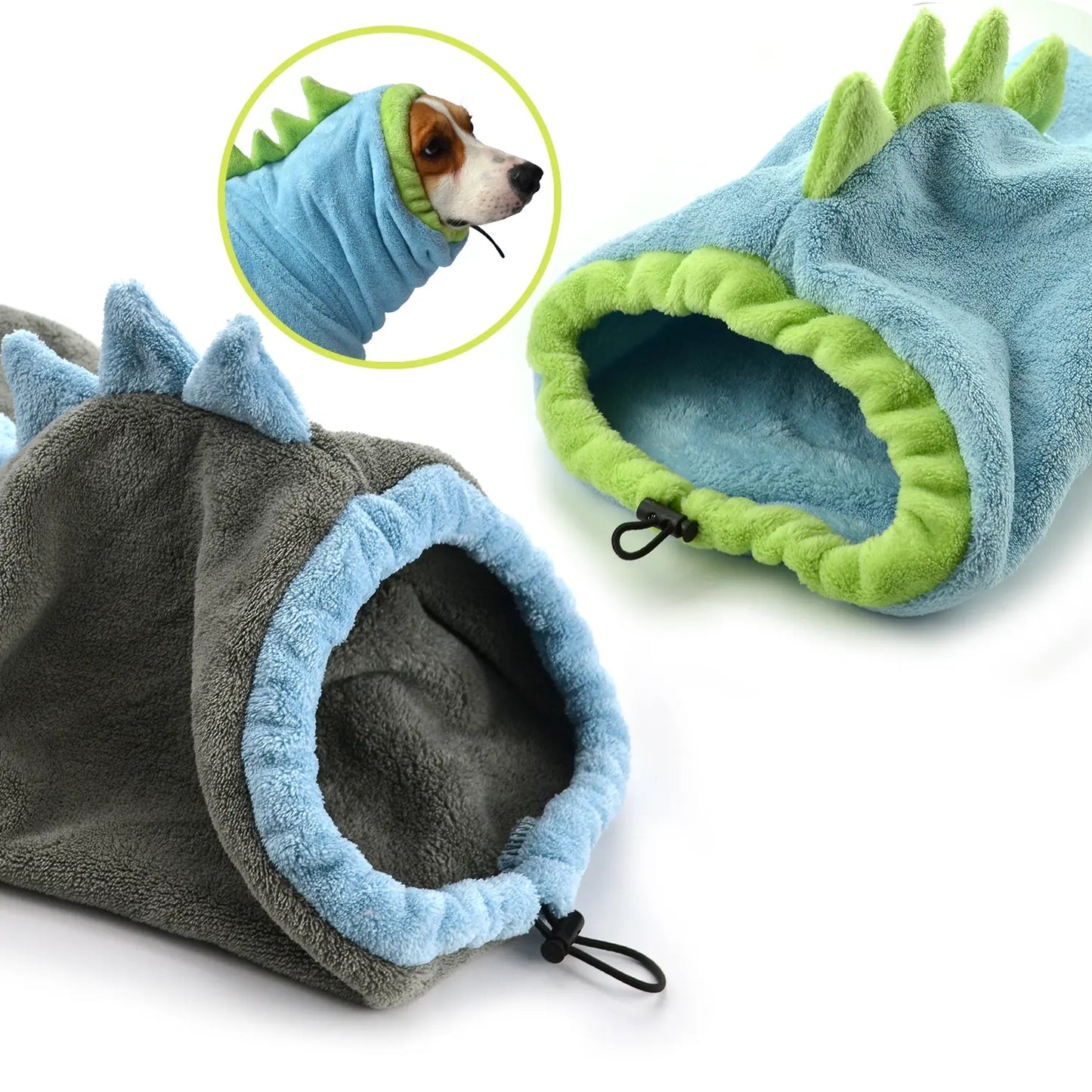 2 Counts Quick-Dry Dog Bathrobe Pet Towels Set, Adjustable Microfiber Robe with Drying Gloves, Ideal for Cold Weather and Beach Swimming