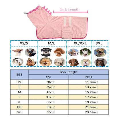 2 Counts Quick-Dry Dog Bathrobe Pet Towels Set, Adjustable Microfiber Robe with Drying Gloves, Ideal for Cold Weather and Beach Swimming