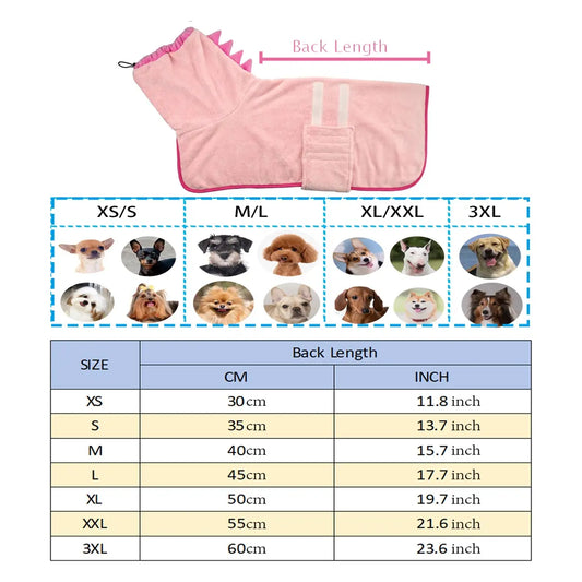 2 Counts Quick-Dry Dog Bathrobe Pet Towels Set, Adjustable Microfiber Robe with Drying Gloves, Ideal for Cold Weather and Beach Swimming
