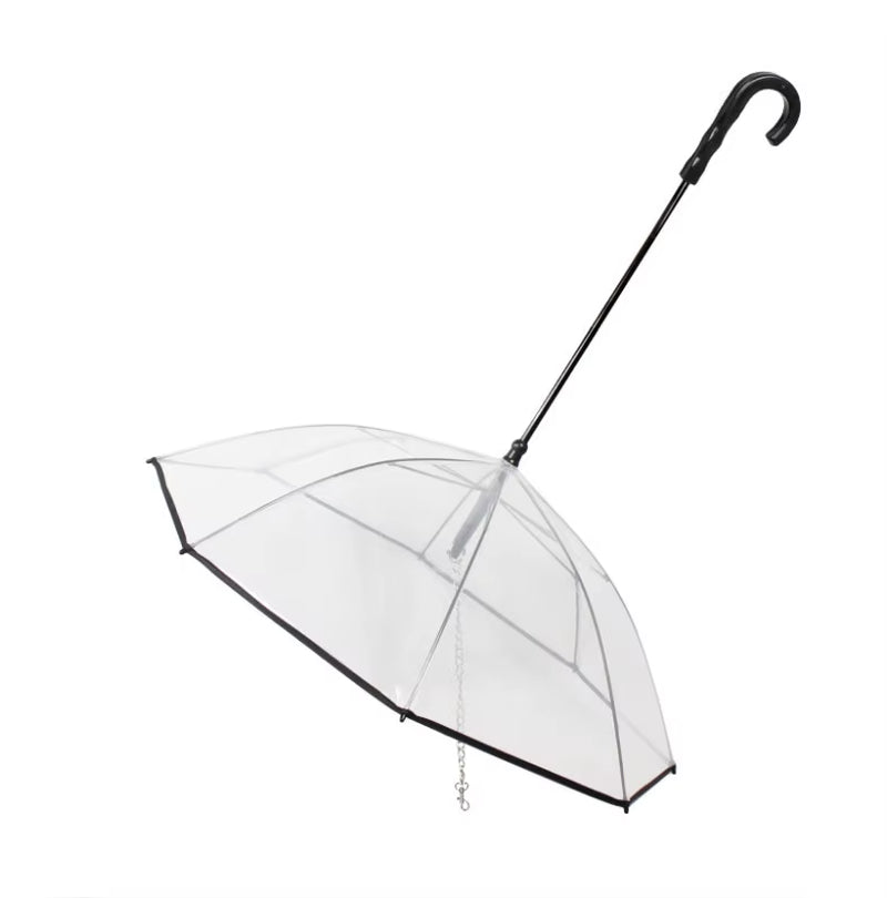 2023 New Pet Umbrella Leash Rainproof Snowproof Dog Umbrella Leash for Small Dogs Steerable Adjustable Doggy Outdoor Umbrella