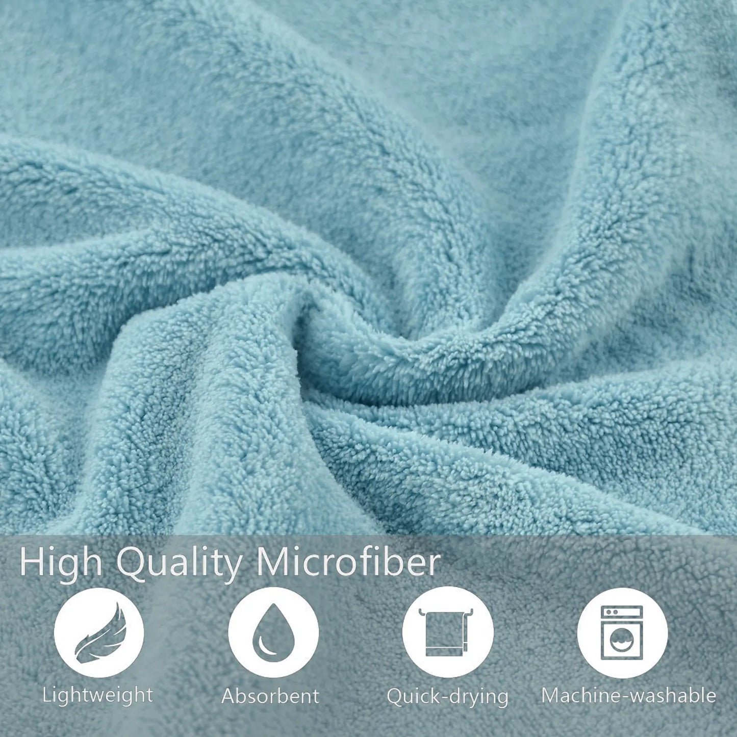 2 Counts Quick-Dry Dog Bathrobe Pet Towels Set, Adjustable Microfiber Robe with Drying Gloves, Ideal for Cold Weather and Beach Swimming